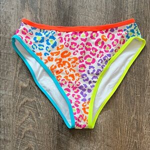 Popvil rainbow 🌈 Leopard print high waist bikini bottom.  NWT.  Large